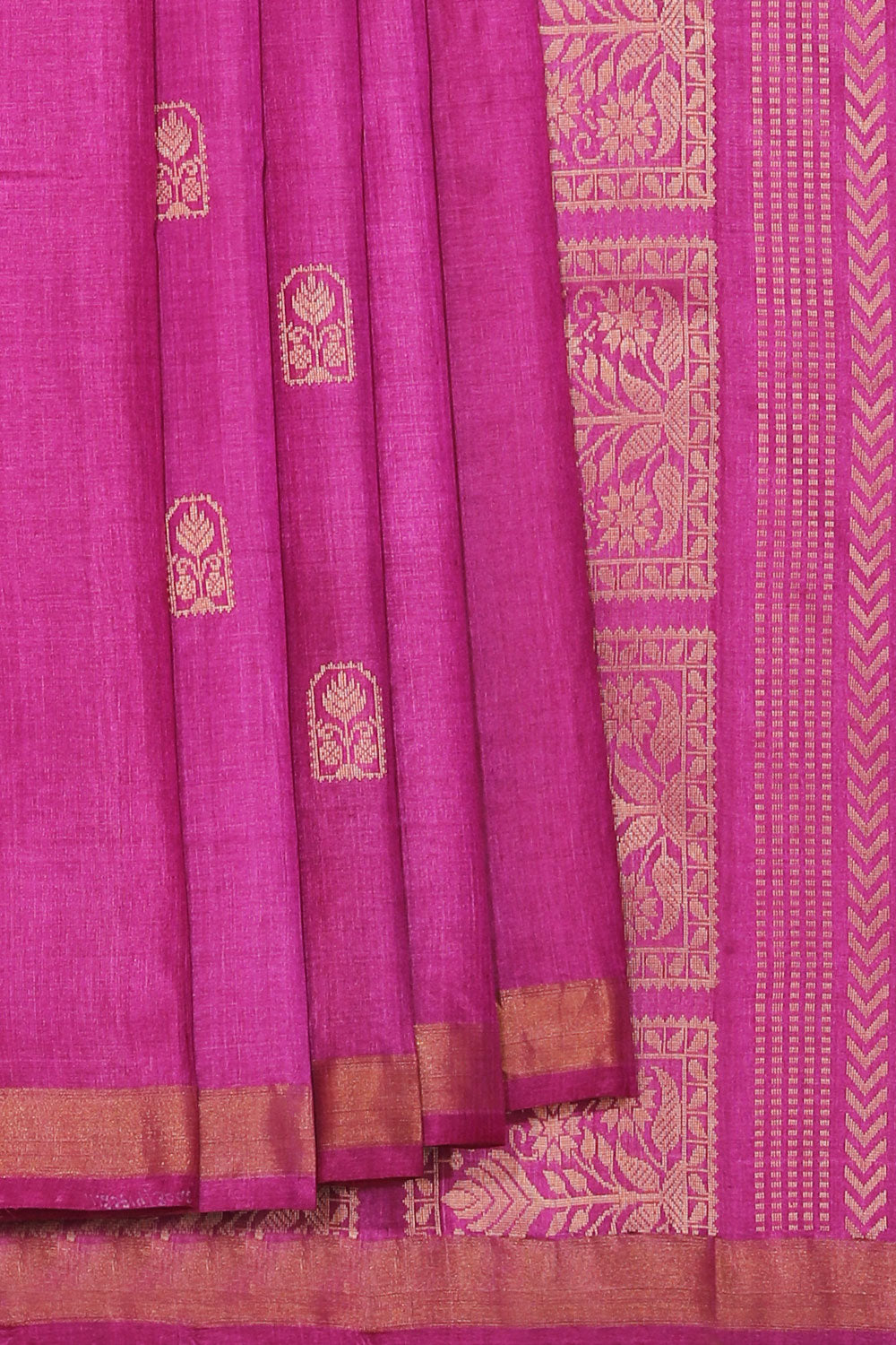 Collection of Tussar Silk Magenta Pink Saree in a gallery layout