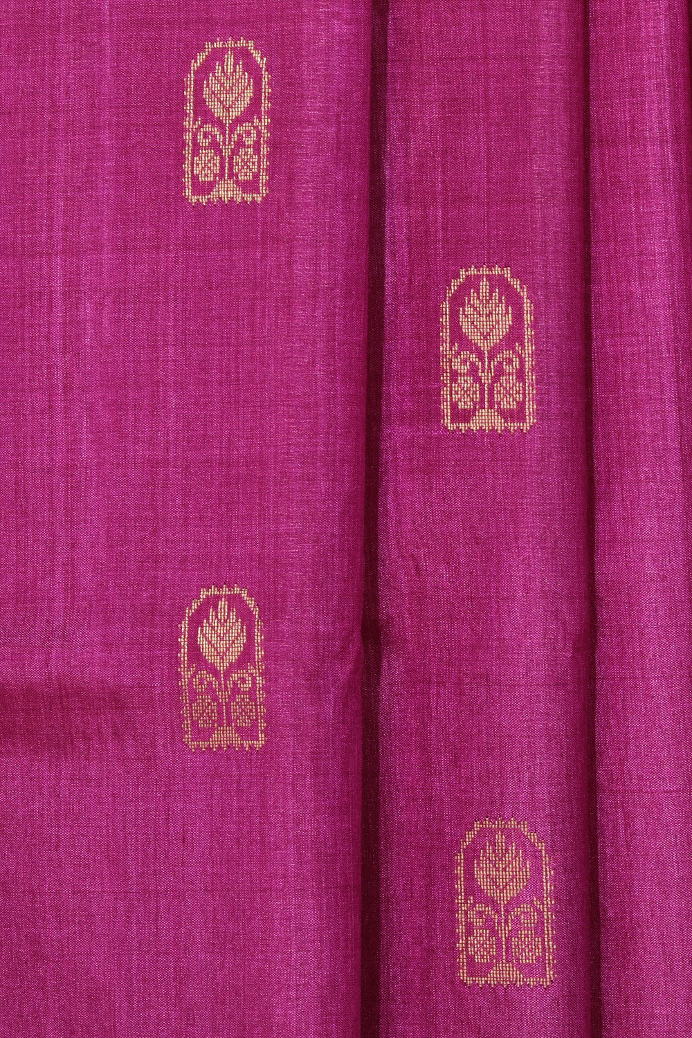 Image of Tussar Silk Magenta Pink Saree