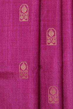 Collection of Tussar Silk Magenta Pink Saree in a gallery layout