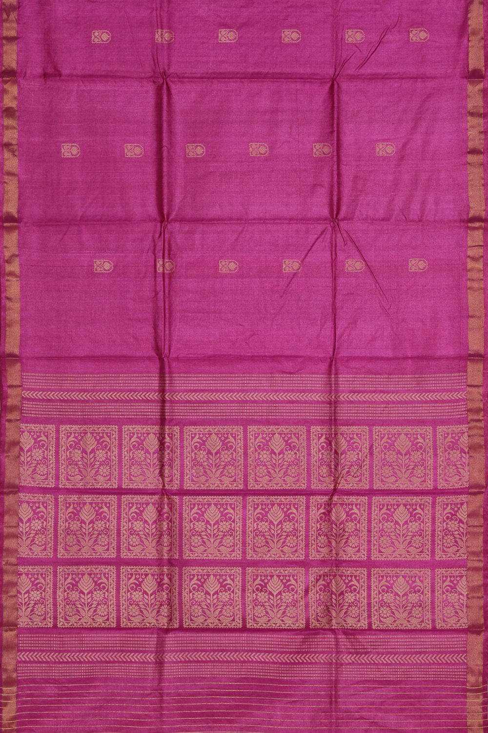 Collection of Tussar Silk Magenta Pink Saree in a gallery layout