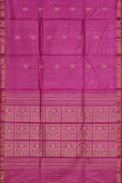 Collection of Tussar Silk Magenta Pink Saree in a gallery layout