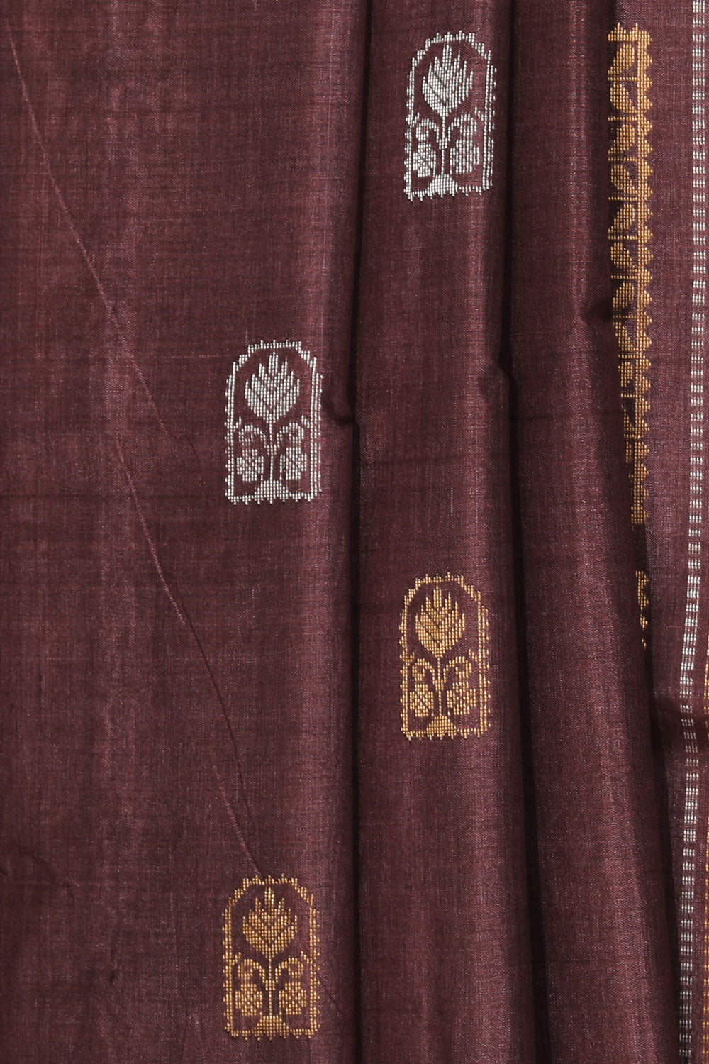 Collection of Tussar Silk Brown Saree in a gallery layout