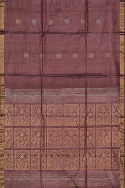 Collection of Tussar Silk Brown Saree in a gallery layout