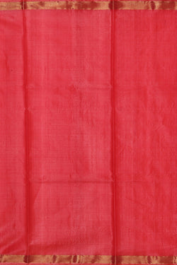 Image of Tussar Silk Coral Pink Saree