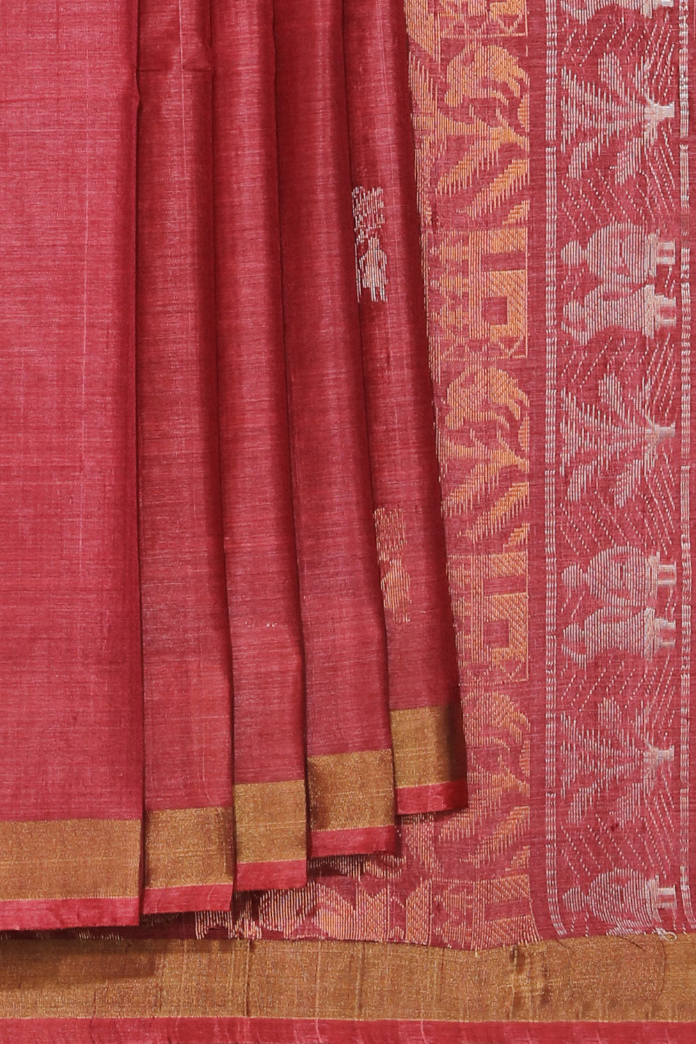 Collection of Tussar Silk Pink Saree in a gallery layout