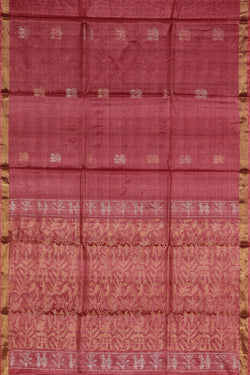 Collection of Tussar Silk Pink Saree in a gallery layout