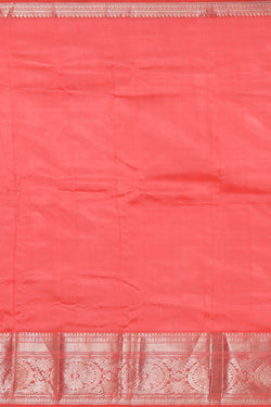 Image of Mangalgiri Silk Peach Saree