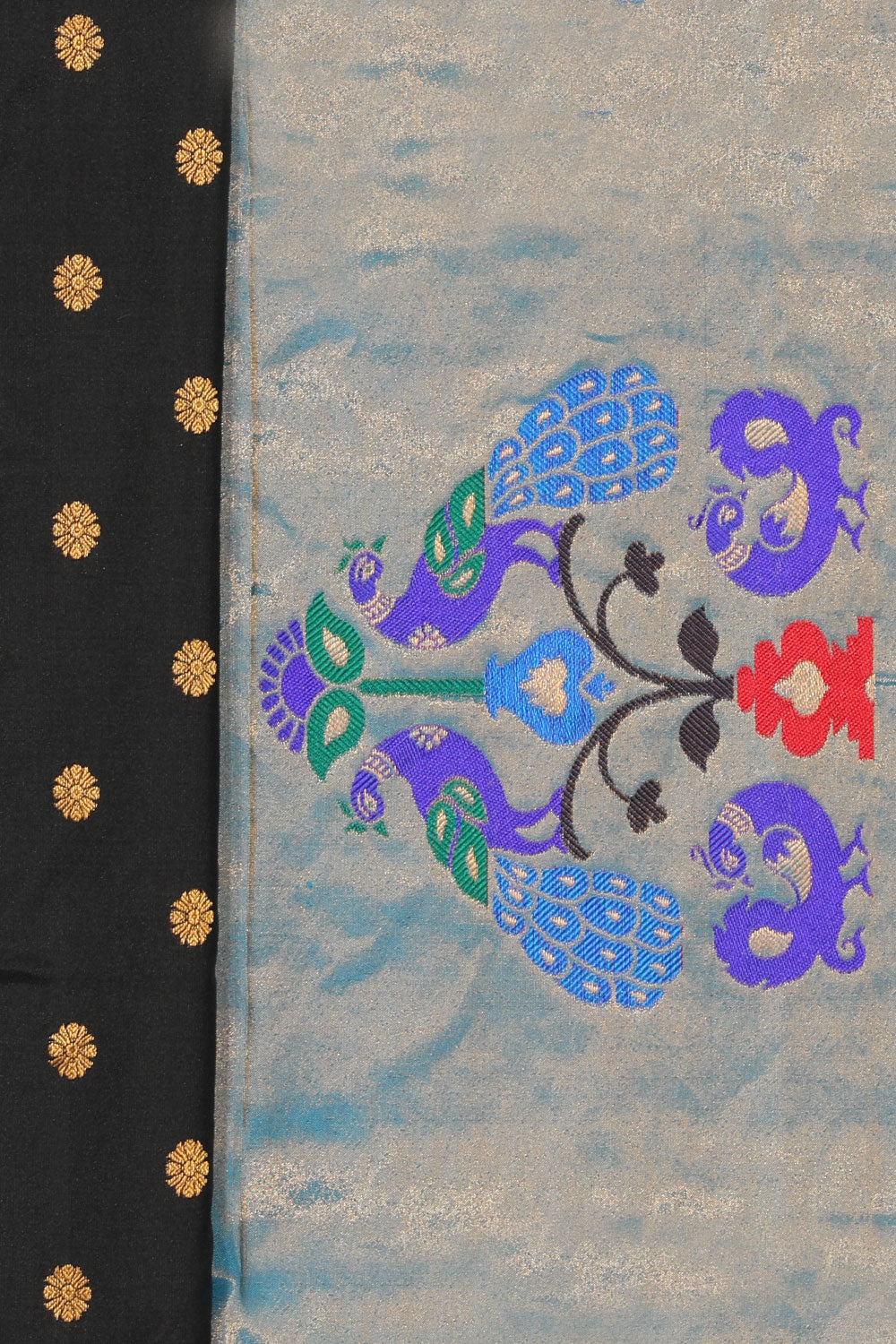 Gadwal Silk Black Saree