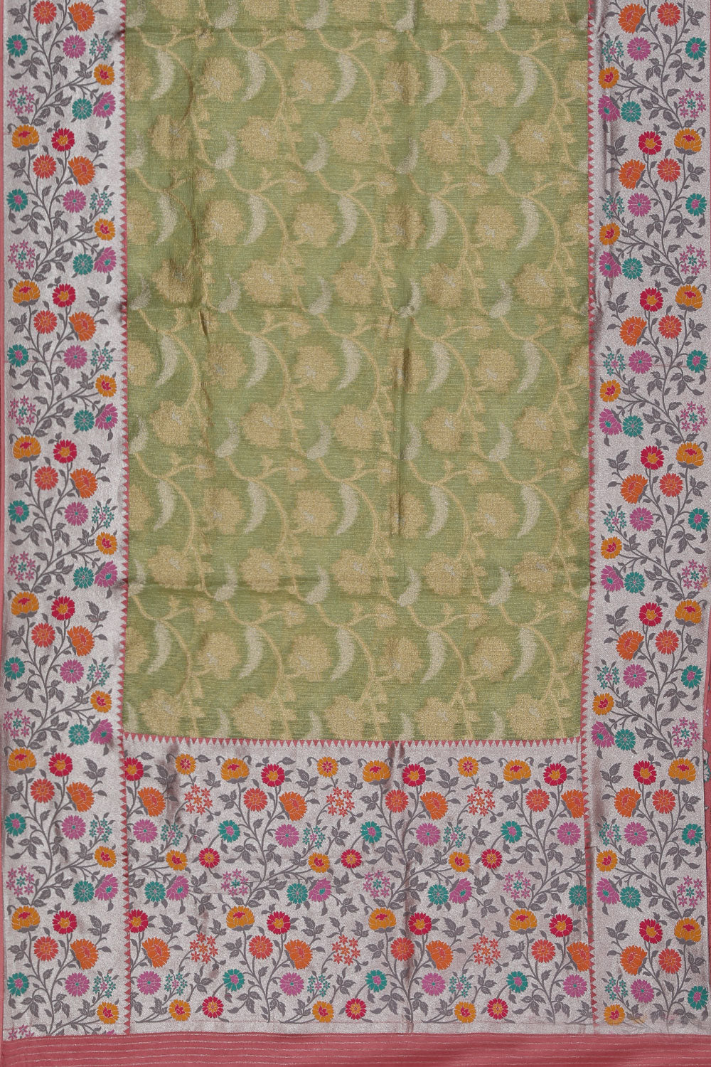 Image of Tissue Green Saree