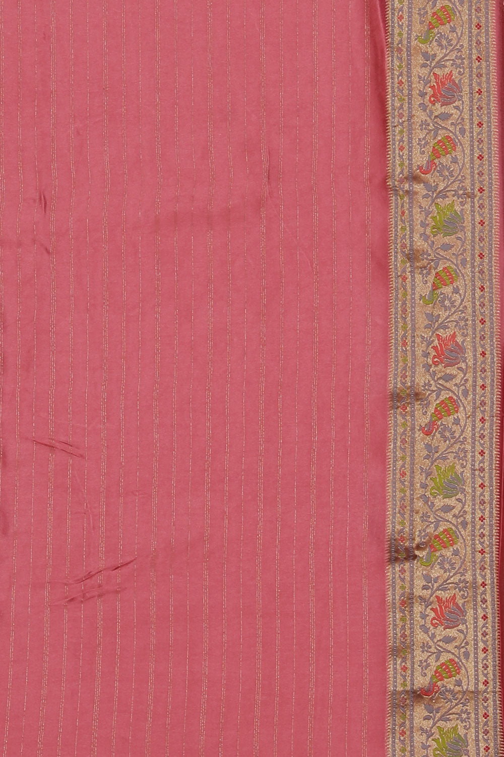 Tissue Coral-Pink Saree