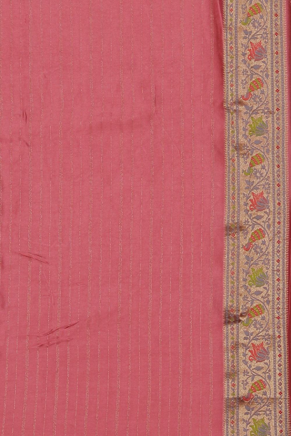 Image of Tissue Coral-Pink Saree
