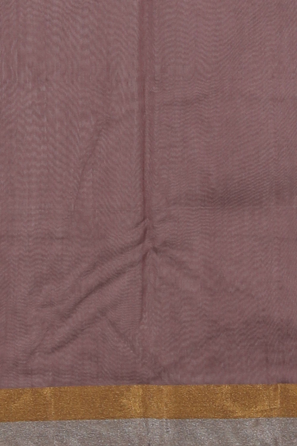 Collection of Chanderi Cotton Silk Ash Purple Saree in a gallery layout