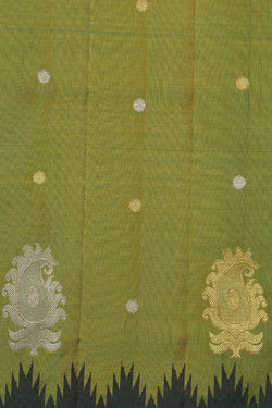 Image of Gadwal Silk Green Saree