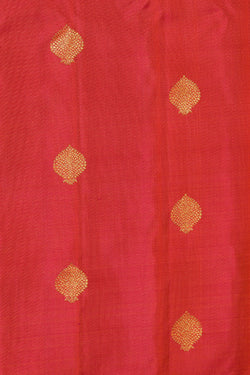 Image of Gadwal Silk Fuchsia Pink Saree