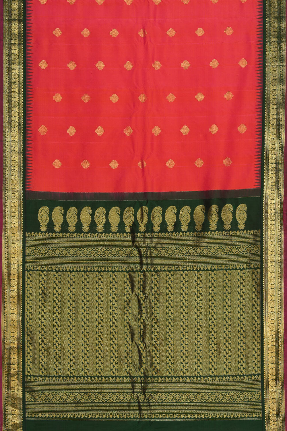 Gadwal Silk Fuchsia Pink Saree