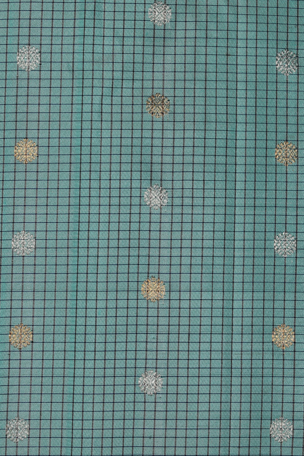 Image of Gadwal Silk Sea Blue Saree