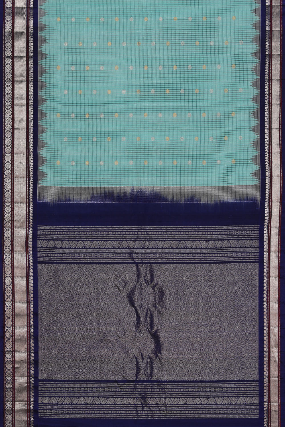 Gadwal Silk Sea Blue Saree