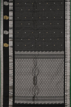 Image of Gadwal Silk Black Saree