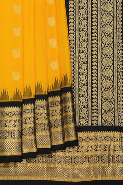 Image of Gadwal Silk Mustard Saree