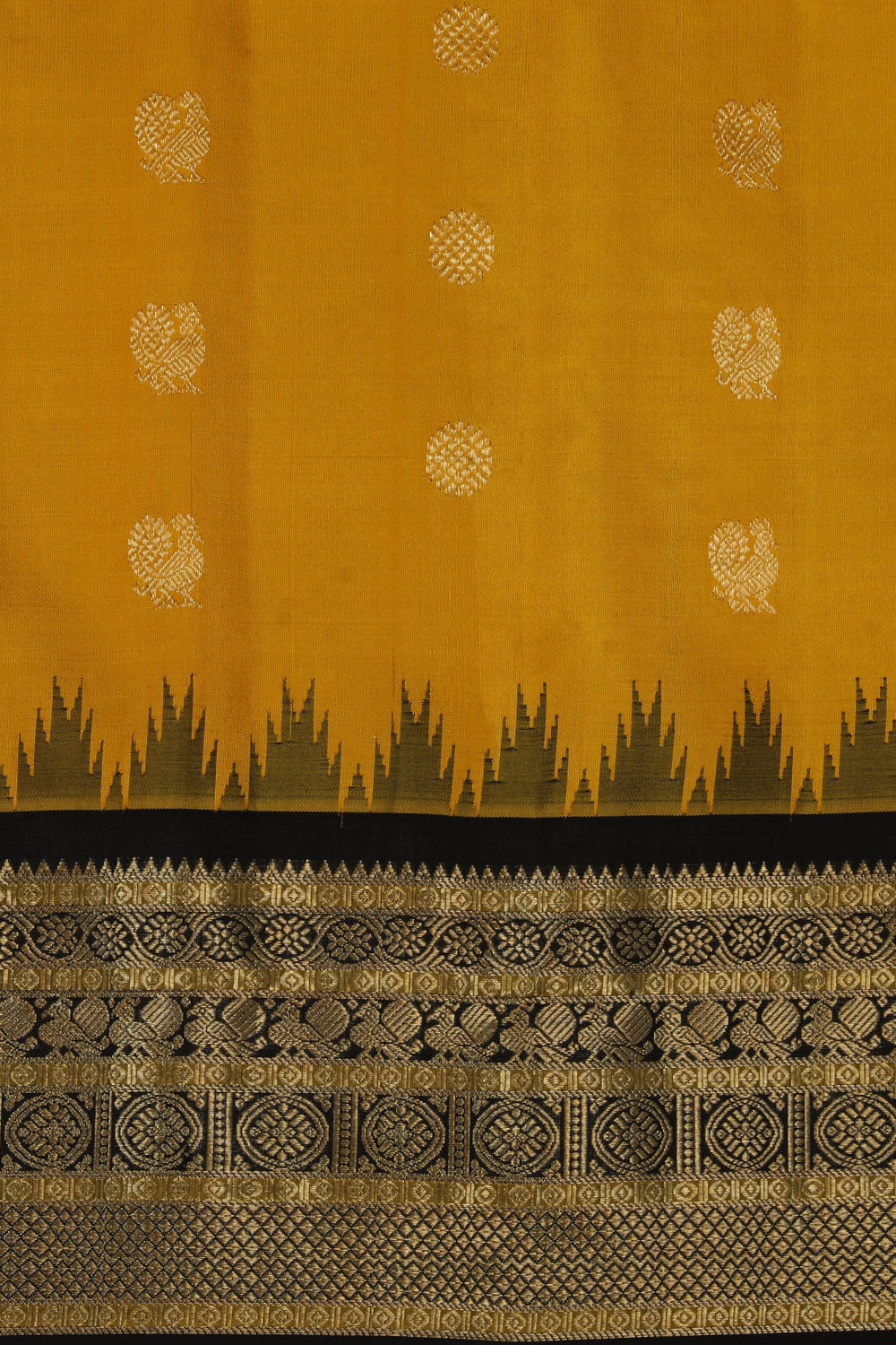 Gadwal Silk Mustard Saree