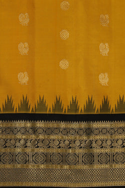 Image of Gadwal Silk Mustard Saree