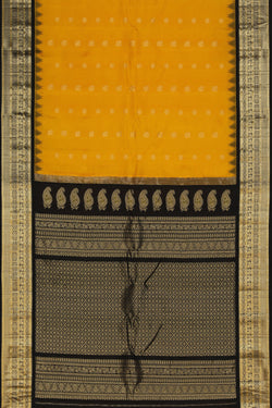 Image of Gadwal Silk Mustard Saree