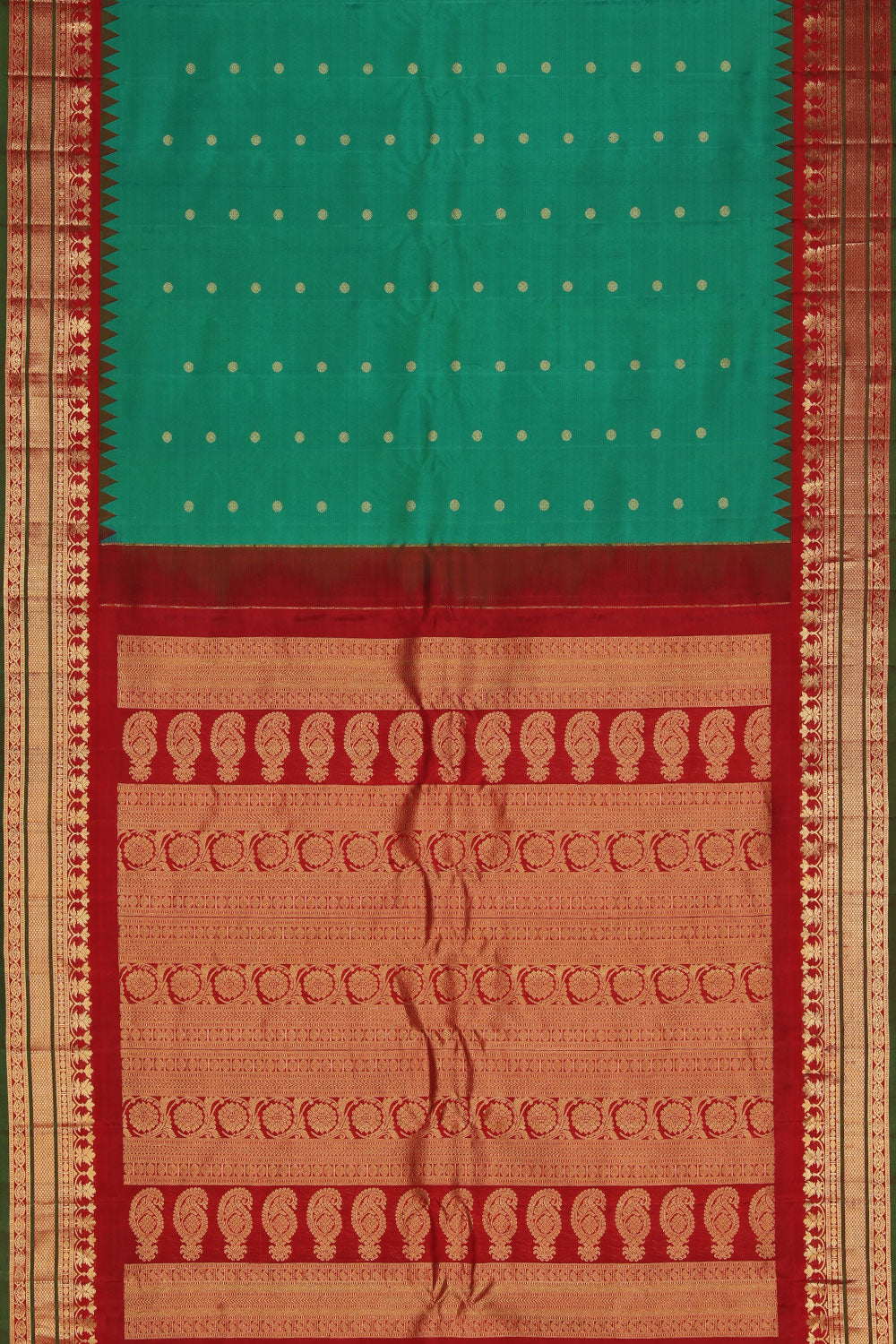 Gadwal Silk Green Saree