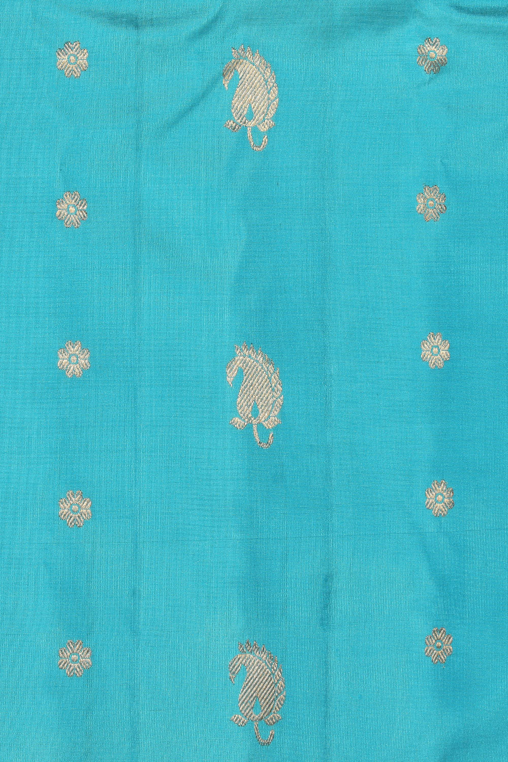 Gadwal Silk Sea Blue Saree