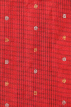 Image of Gadwal Silk Red Saree