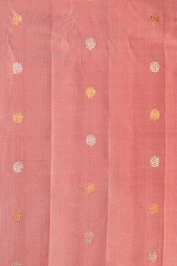 Image of Gadwal Silk Coral-Pink Saree