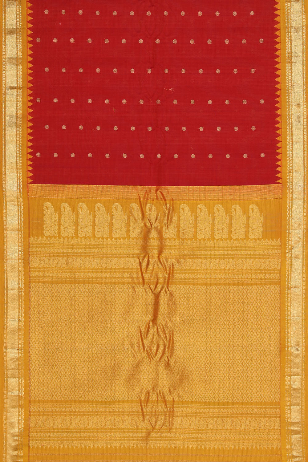 Collection of Gadwal Red Saree in a gallery layout