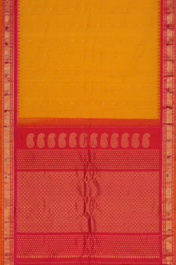 Collection of Gadwal Yellow Saree in a gallery layout