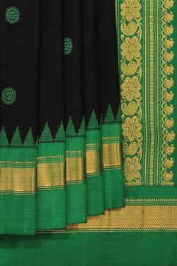 Collection of Gadwal Black Saree in a gallery layout