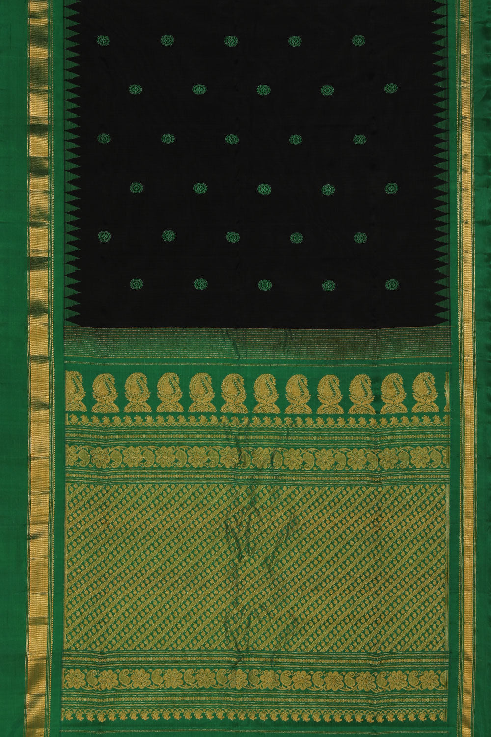 Collection of Gadwal Black Saree in a gallery layout