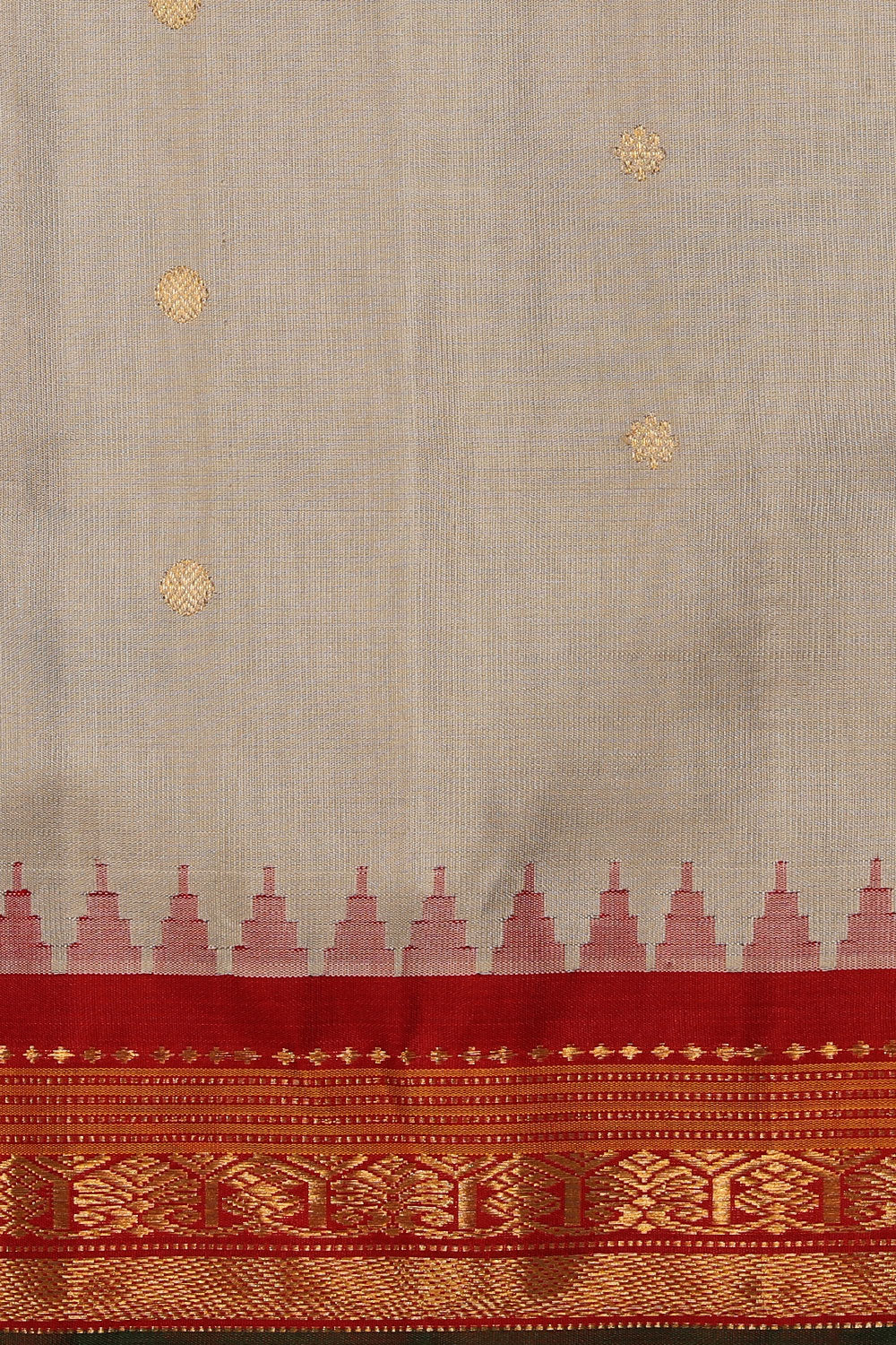 Gadwal Silk Light Grey Saree