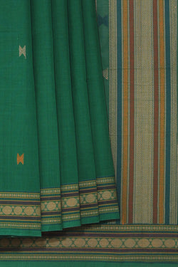 Image of Kanchi Cotton Green Saree