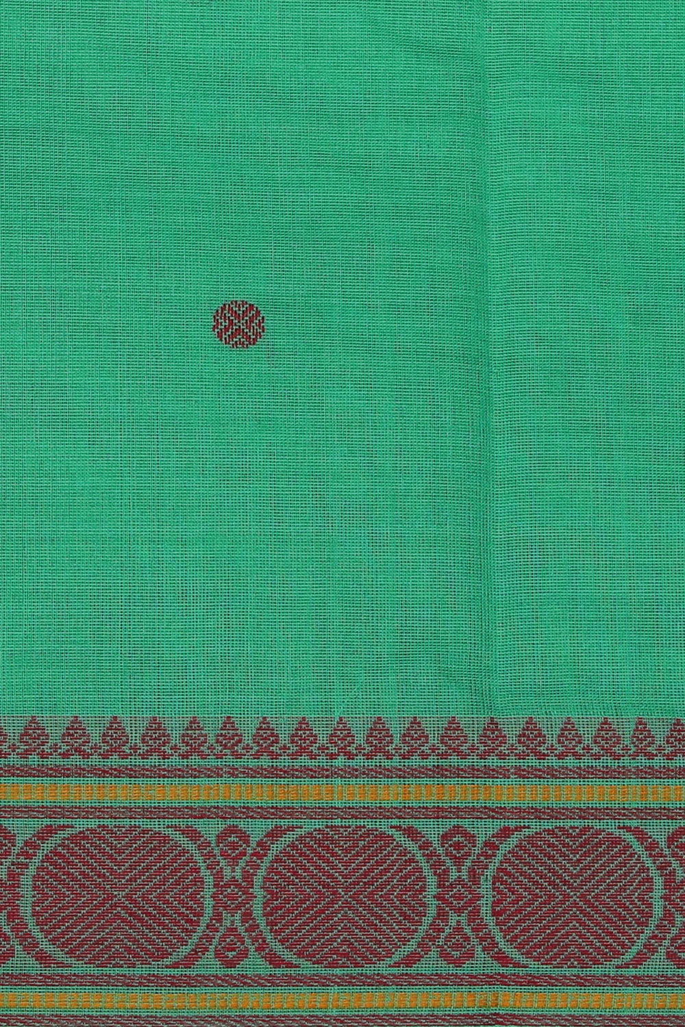 The Traditional Kanchi Cotton Green Saree