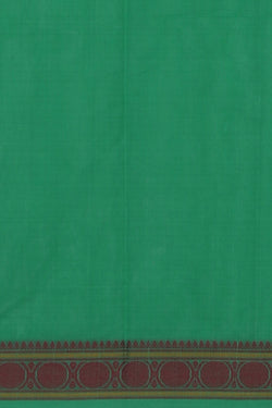 Image of The Traditional Kanchi Cotton Green Saree