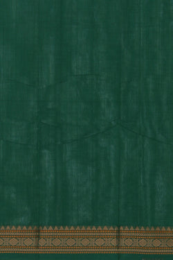 Image of The Traditional Kanchi Cotton Green Saree