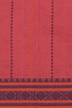 Image of The Traditional Kanchi Cotton Pink Saree