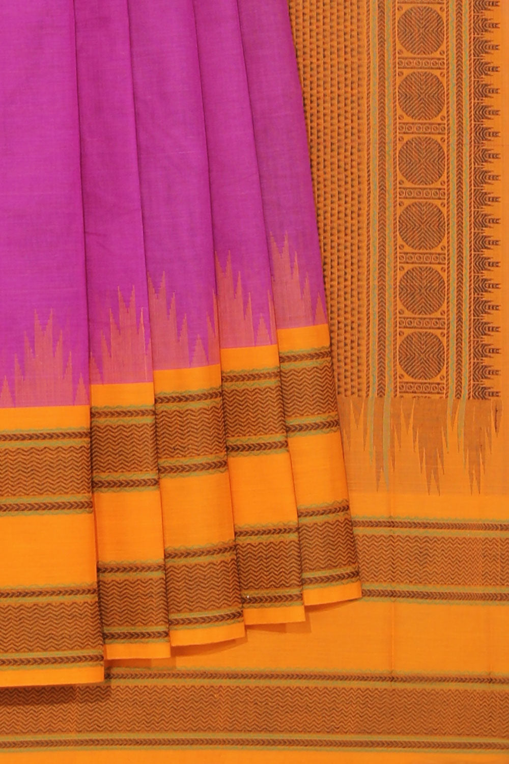 Kanchi Cotton Violet Saree