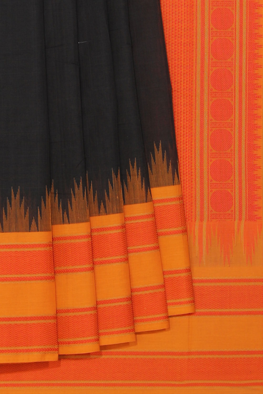 Kanchi Cotton Black Saree