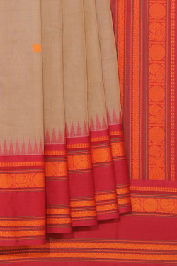 Image of Kanchi Cotton Beige Saree