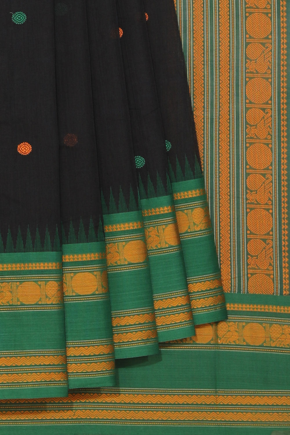 Kanchi Cotton Black Saree