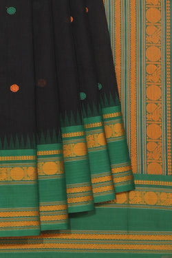 Image of Kanchi Cotton Black Saree