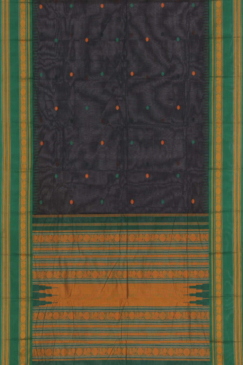 Kanchi Cotton Black Saree