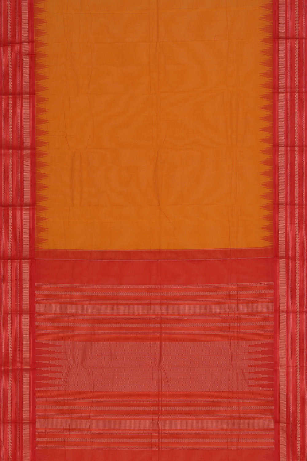 Kanchi Cotton Mustard Saree