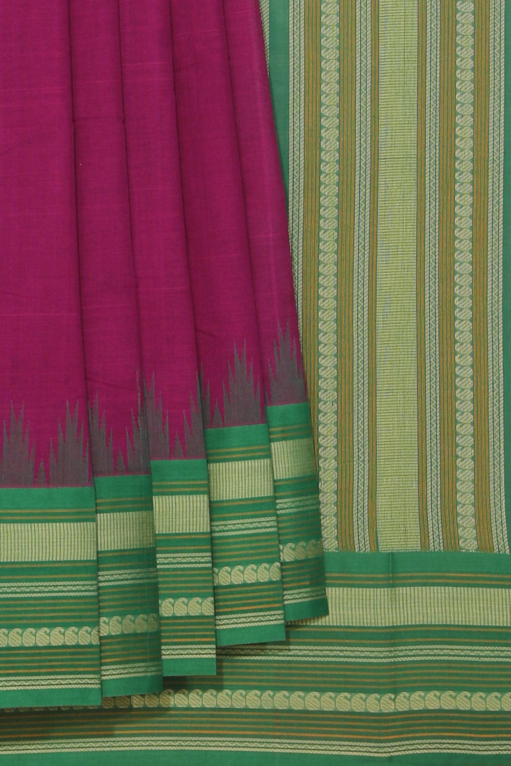 Kanchi Cotton Violet Saree