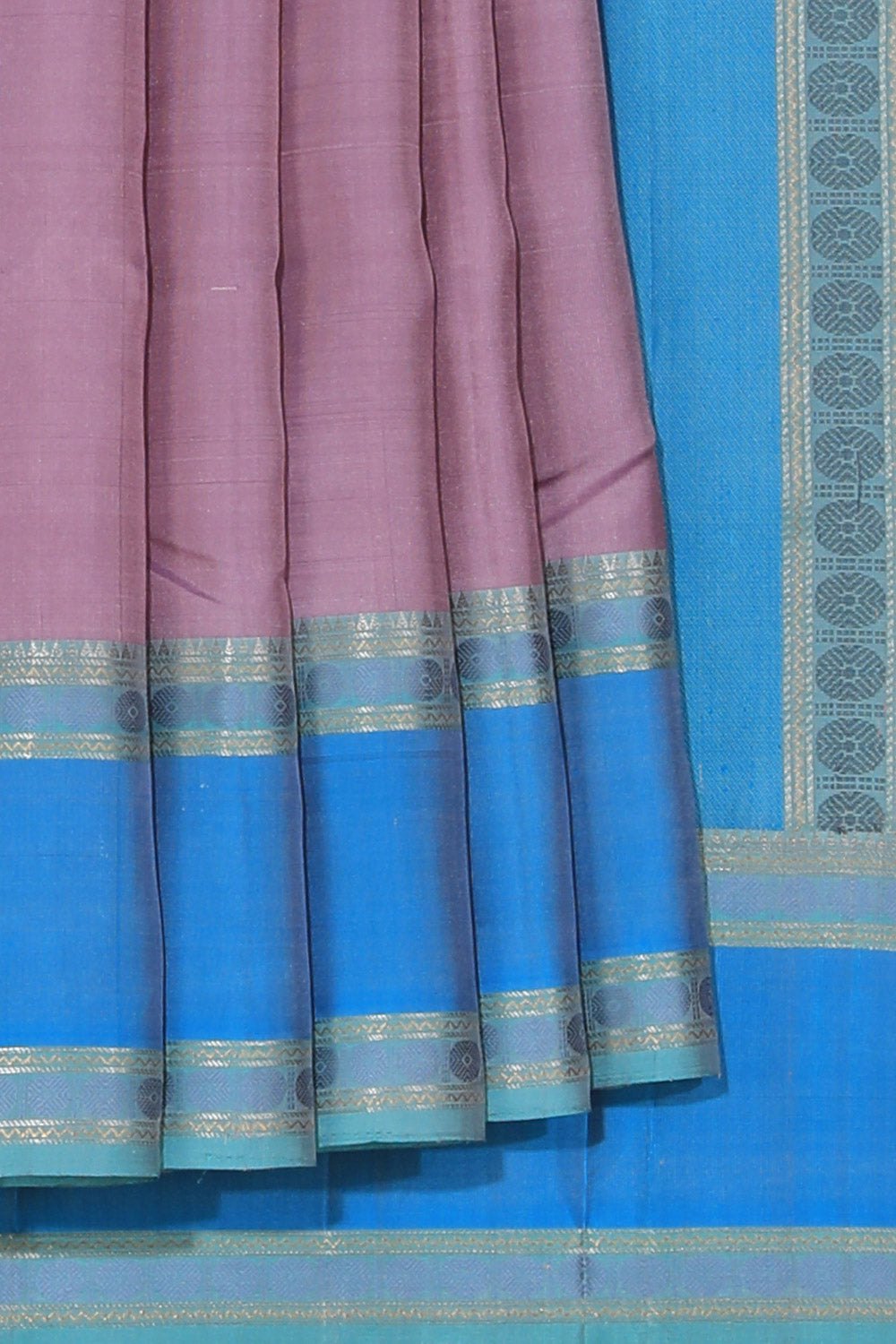 Kanjivaram Silk Lavender-Purple Saree