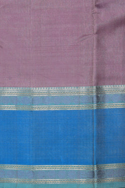 Image of Kanjivaram Silk Lavender-Purple Saree